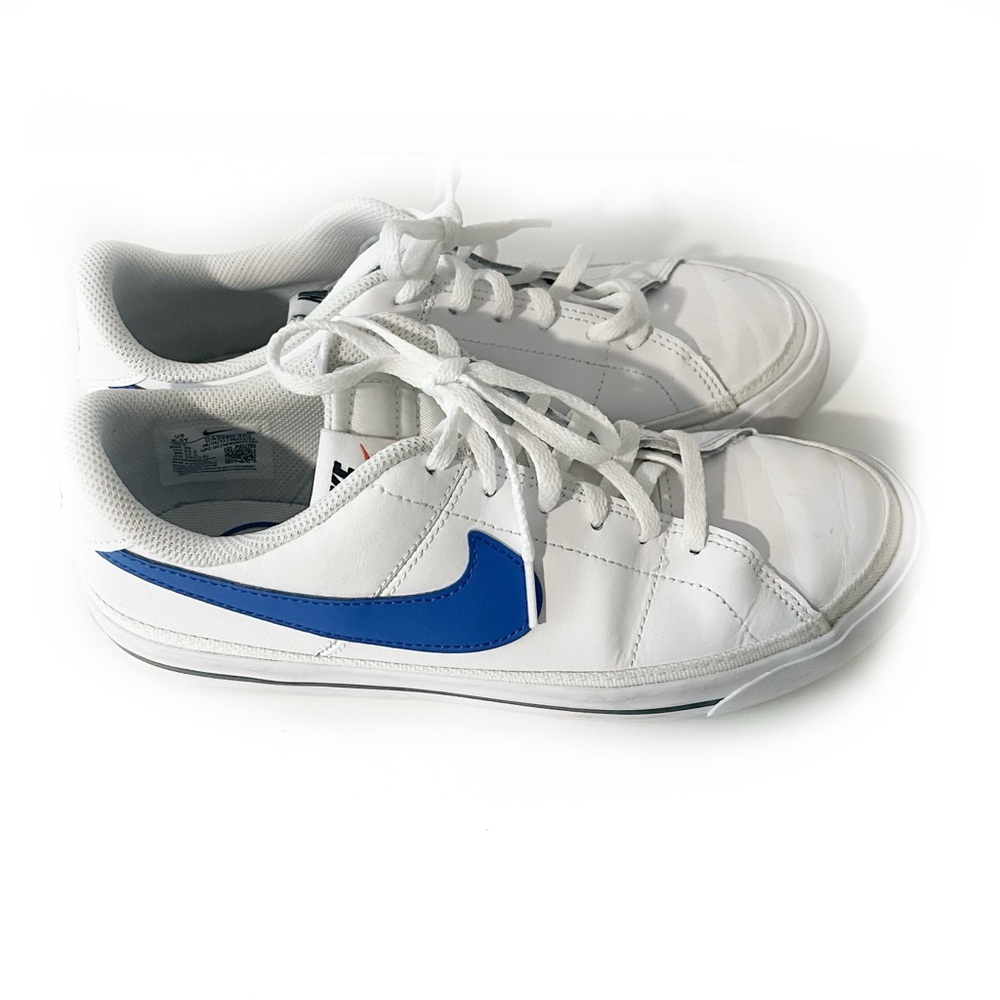 Nike Boys Court Legacy Blue/White Sneakers Sz 6 1/2